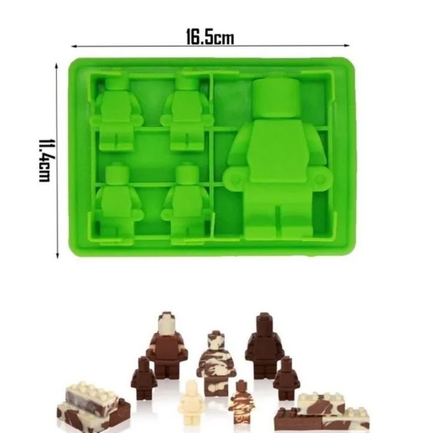 BARN silikon form / BAKFORM robot figurer stor 4 små o 1 stor