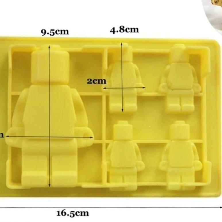 BARN silikon form / BAKFORM robot figurer stor 4 små o 1 stor