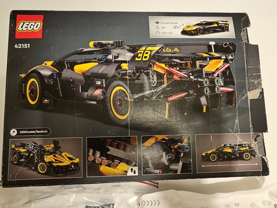 LEGO Technic Bugatti Bolide 42151 3 oöppnade påsar