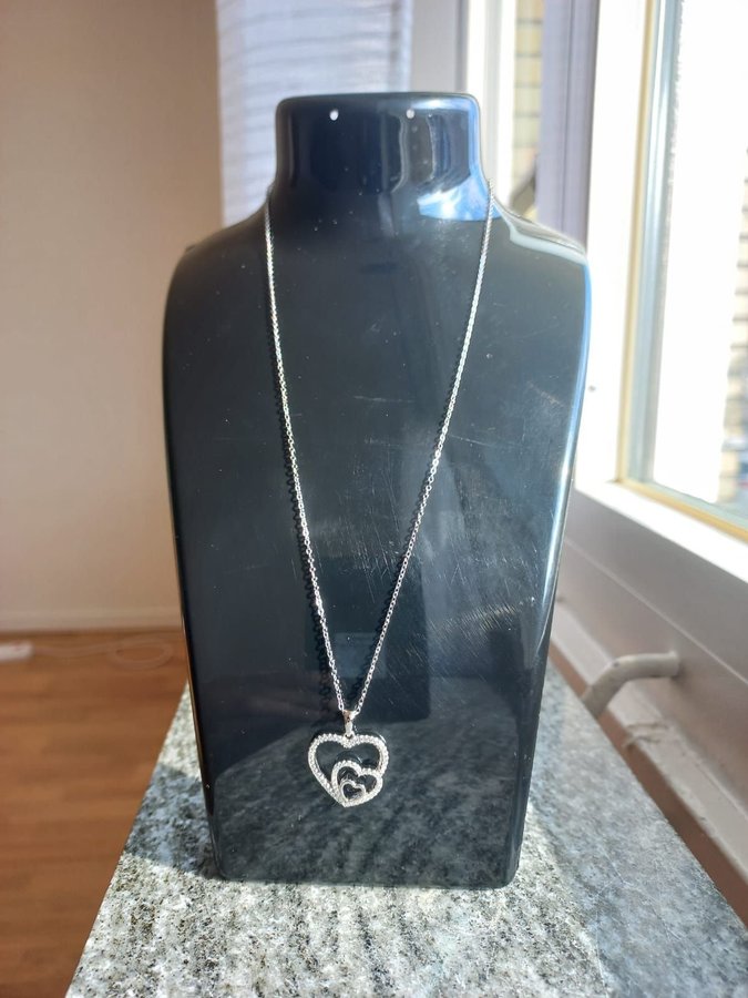 New 925 sterling silver heart pendant chain