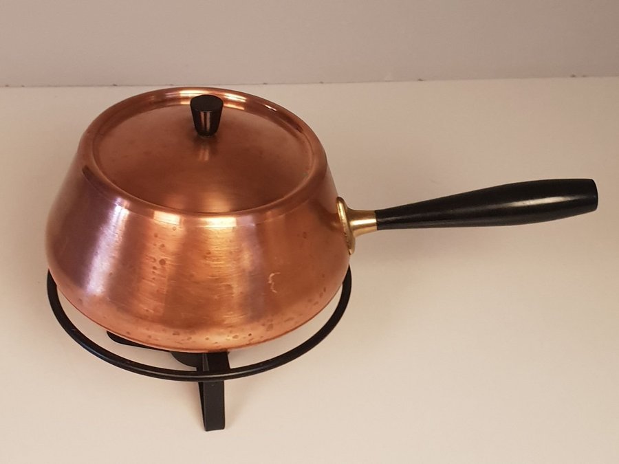 ** Culinox Spring 60-tal fondue glögg gryta kastrull koppar retro vintage