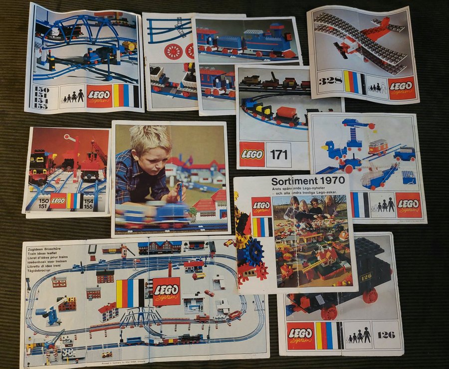 Lego kataloger manualer bruksanvisningar från 1960 och 1970-talet