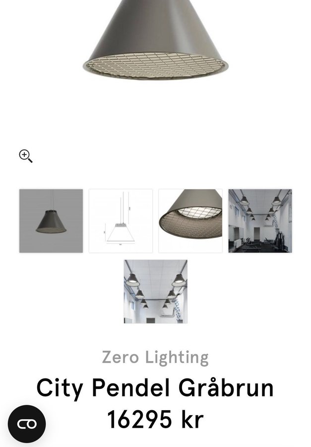 Zero City industri takpendel lampa - listpris 16295kr FYND