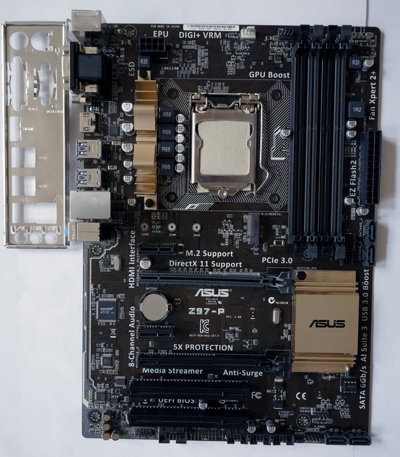 Asus Z97-P moderkort (M.2, Z97, ATX, LGA 1150)