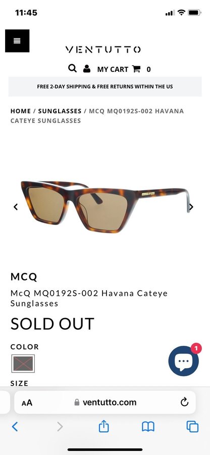 MCQ Alexander McQueen Havana Cateye solglasögon dam