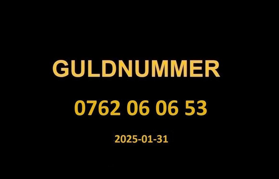 0762 06 06 53 GULDNUMMER mobilnummer telefonnummer kontantkort nummer guld