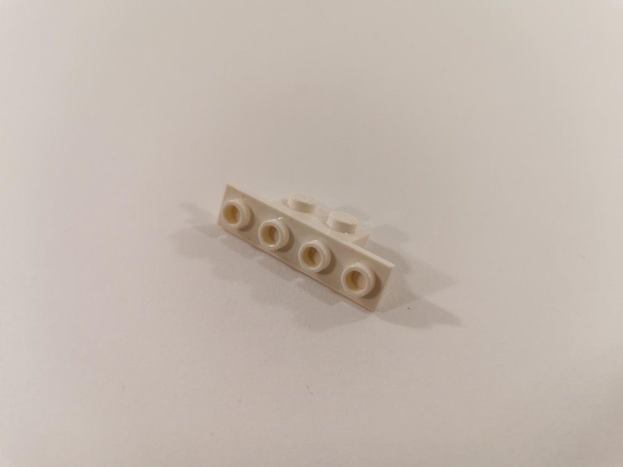 Lego - bracket - plate - modifierad - 1x2 - part 2436 - vit