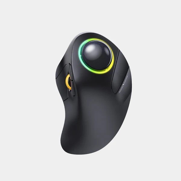 EM03 Ergonomic Wireless Bluetooth RGB Trackball Mouse