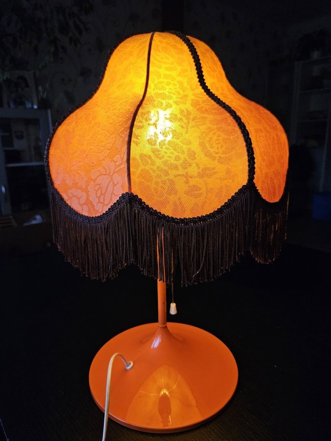 Bergbom orange lampa bordslampa 60/70-tal