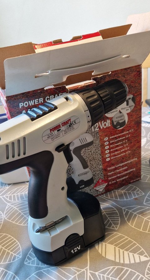 Power Craft 12V Sladdlös Borrmaskin