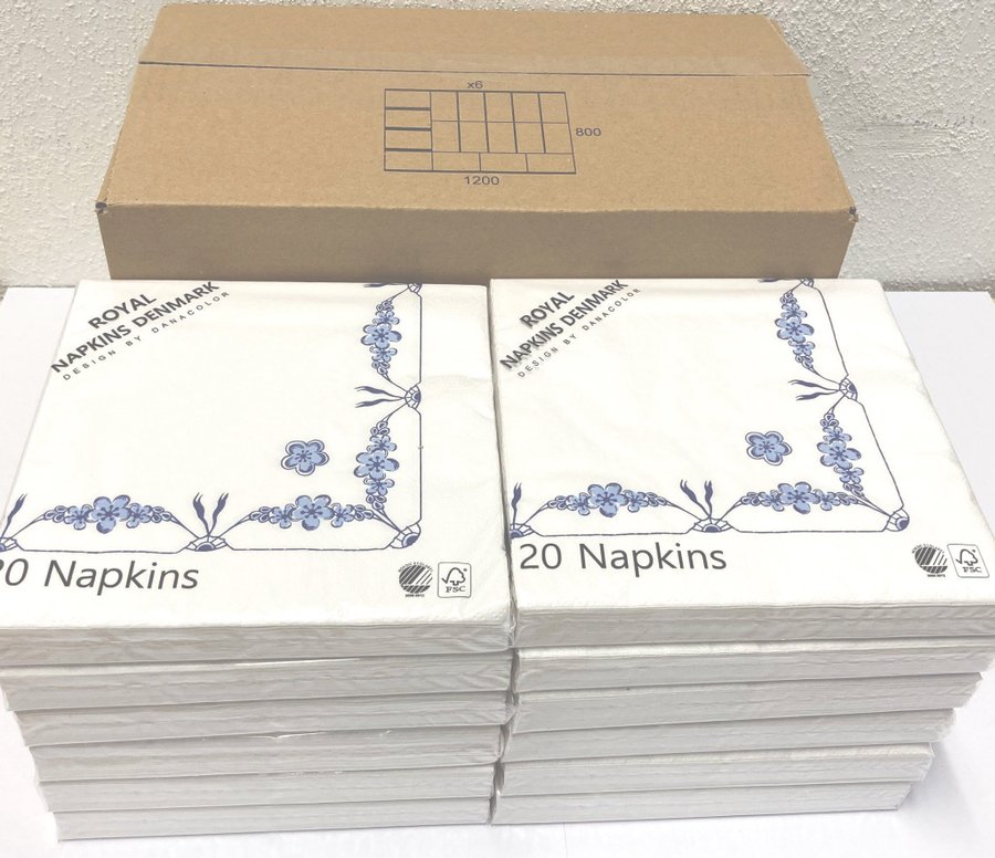 12 packs of EMPIRE Lunch napkins 33cm 3ply Royal Copenhagen