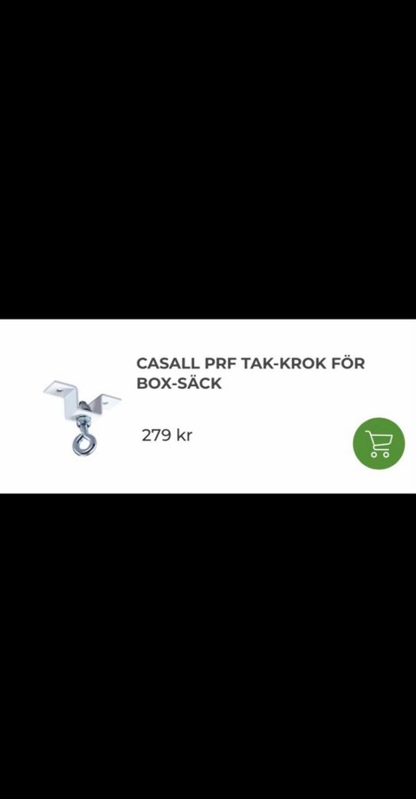 Casall boxningssäck med handskar och tak-krok