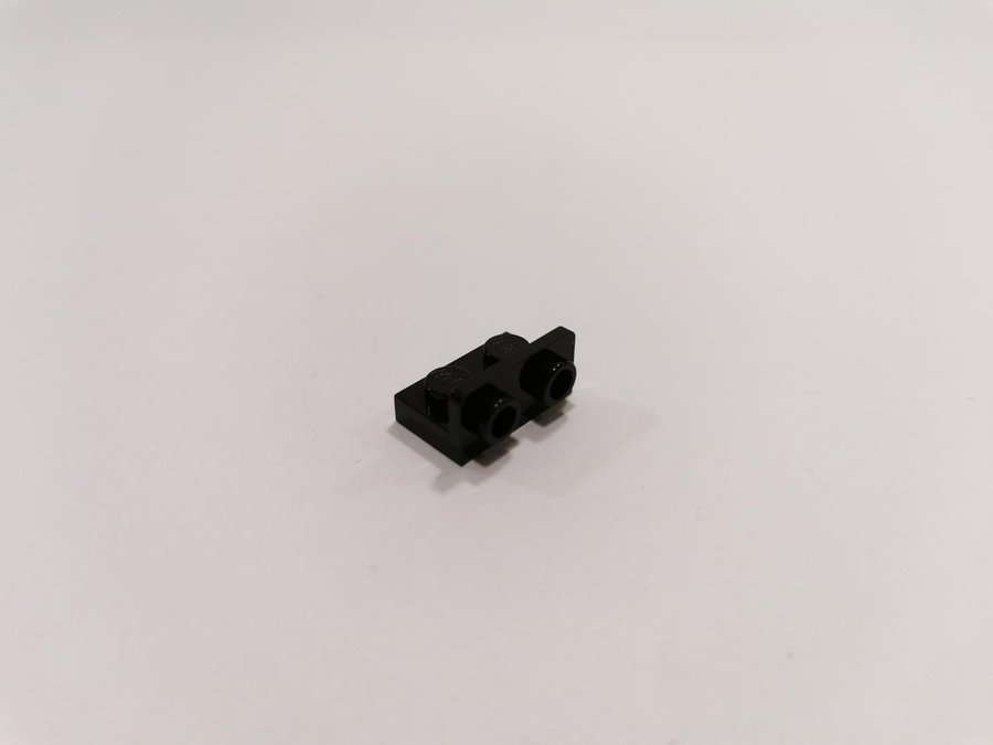 Lego - bracket - inverted - modifierad - 1x2 / 1x2 - part 99780 - svart