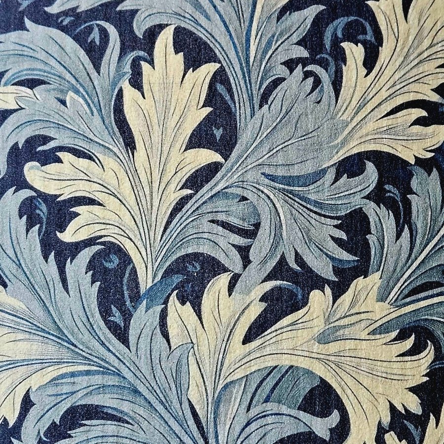 Disktrasa wettex duk med tryck William Morris inspererat blåa blad