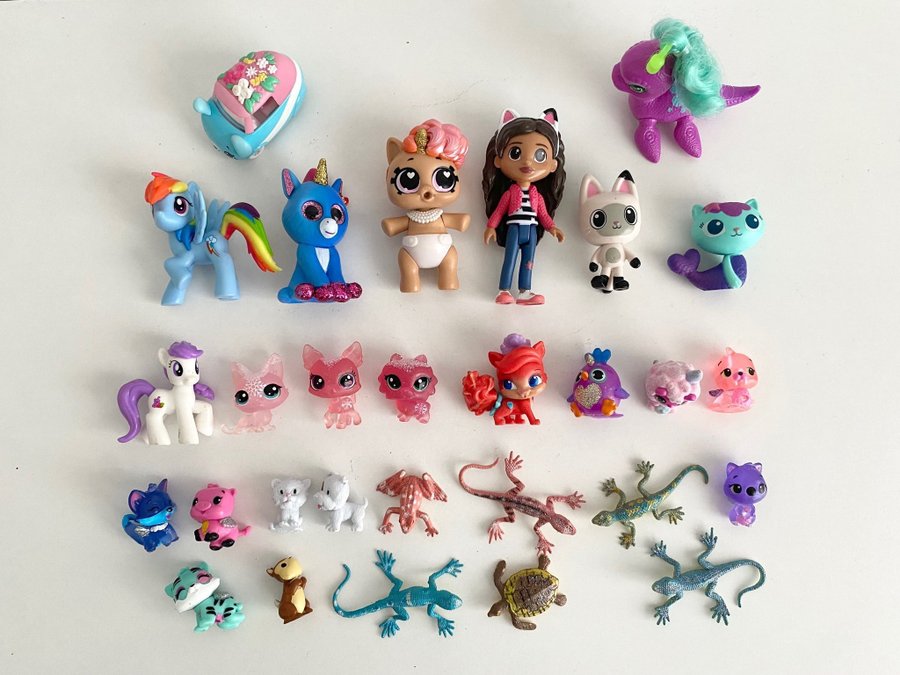 29 leksaksfigurer, Gabby, my little pony, hatchimals mm