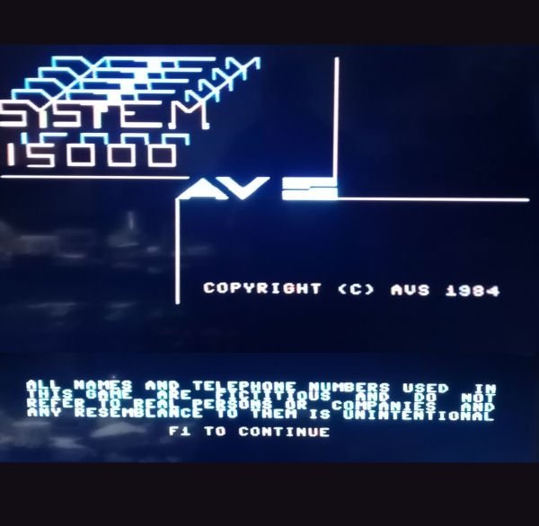 System 15000 (AVS) ->TESTAD<- Commodore 64 / C64 Spel