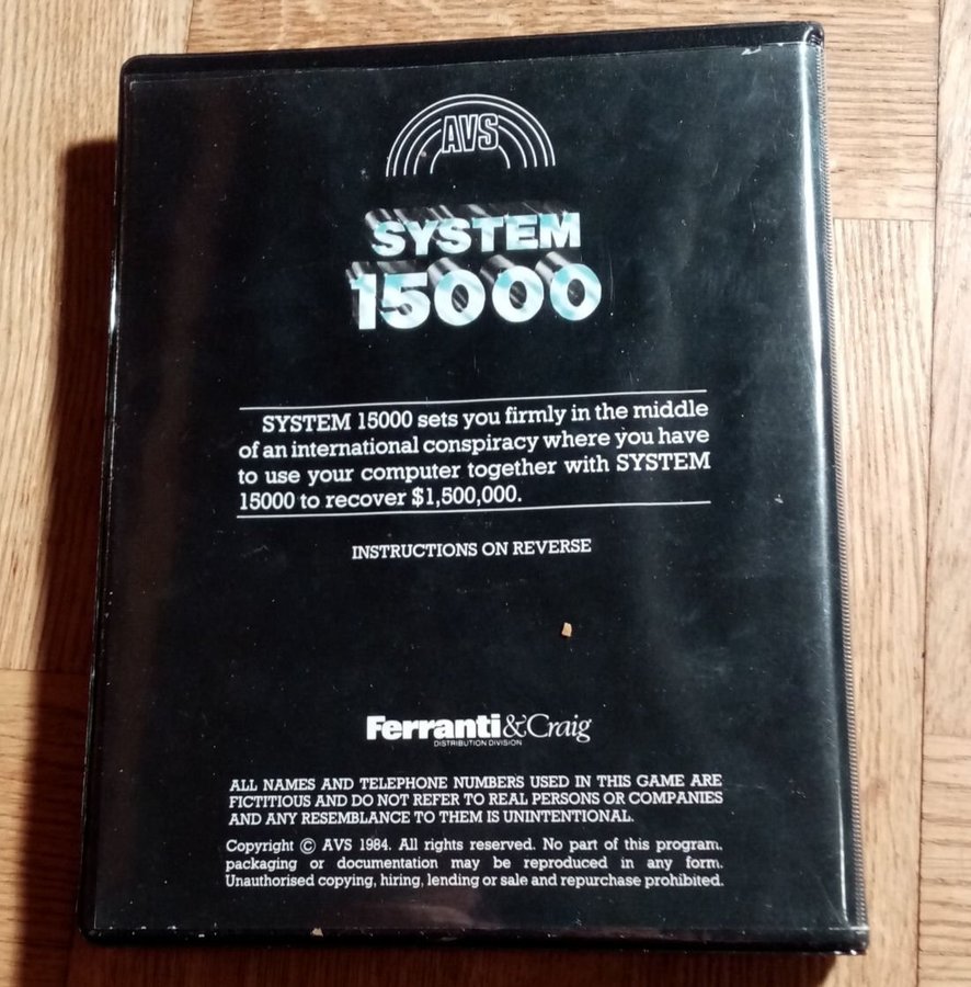 System 15000 (AVS) ->TESTAD<- Commodore 64 / C64 Spel