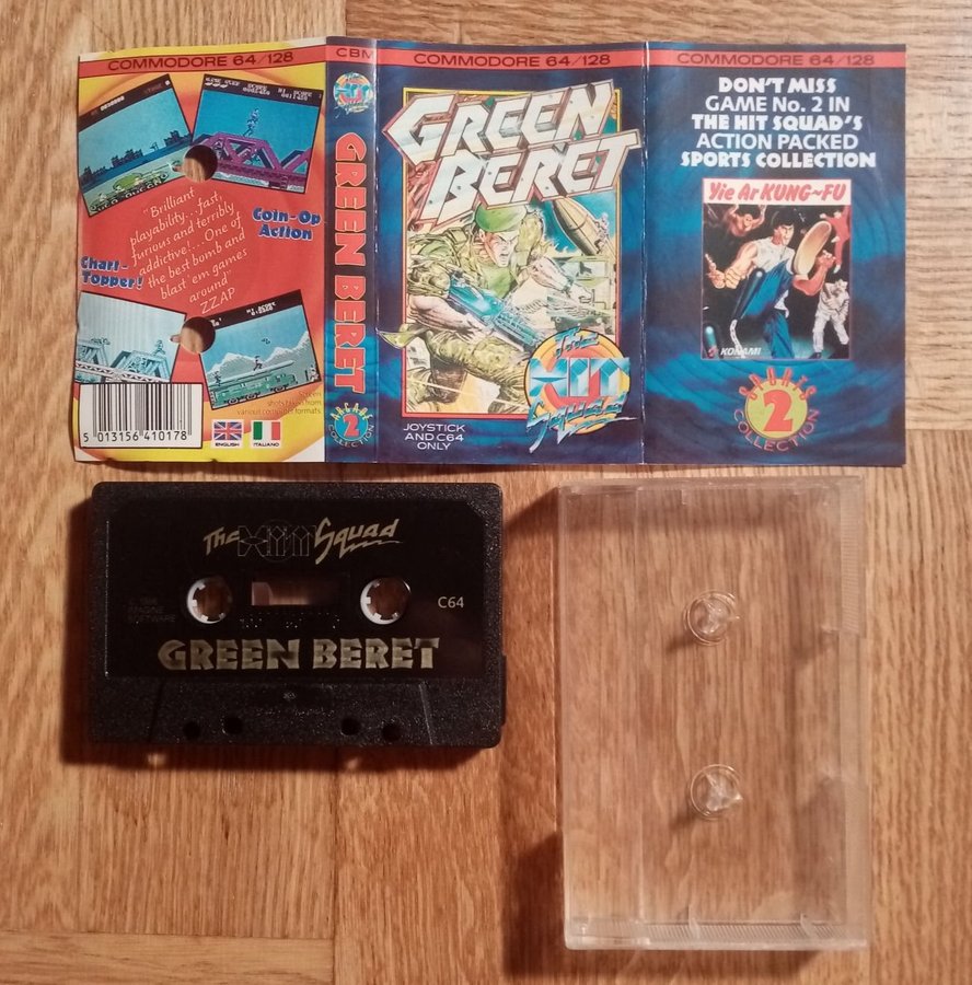 Green Beret (The Hit Squad - Konami) ->TESTAD<- Commodore 64 / C64 Spel