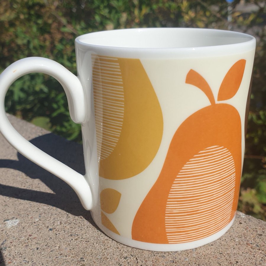 Mugg Orla Kiely Pear Päron Mug Coffee cup kopp