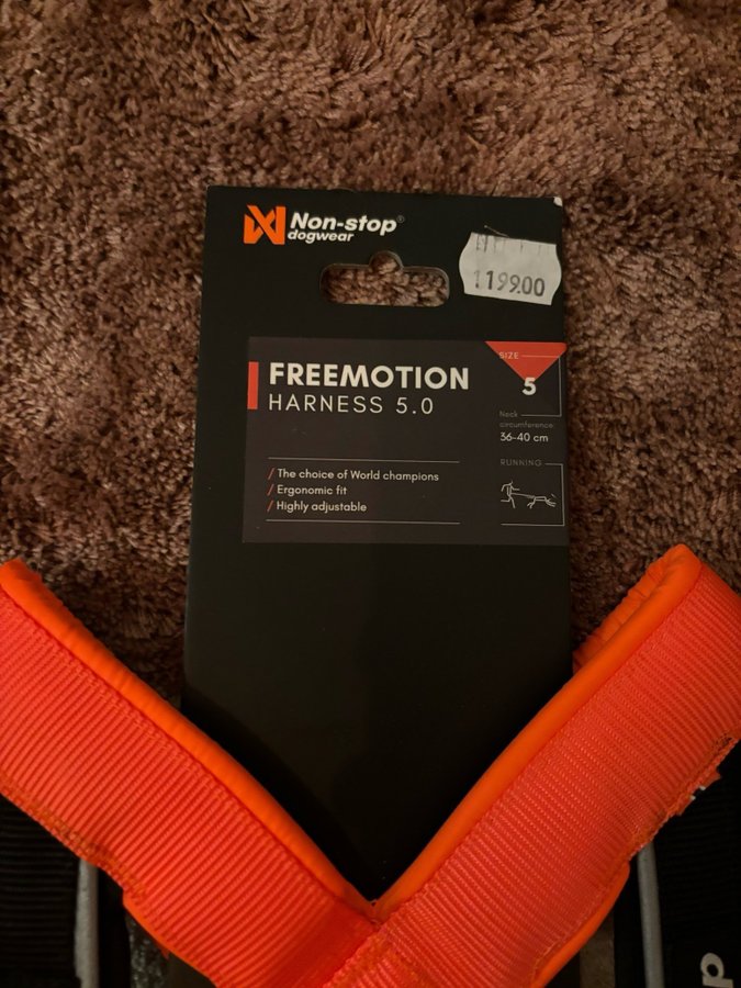 Non-Stop dogwear Freemotion Harness 5.0 Storlek 5 Orange