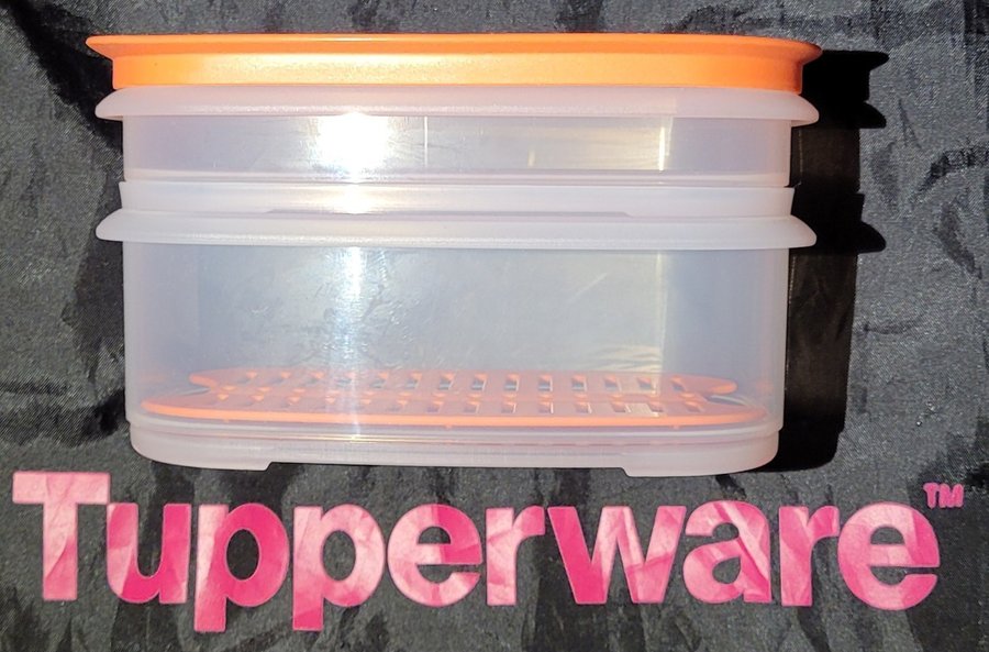 Nytt set KombiSmart Liten Tupperware påläggsburkar pålägg burkar stapla i kylen