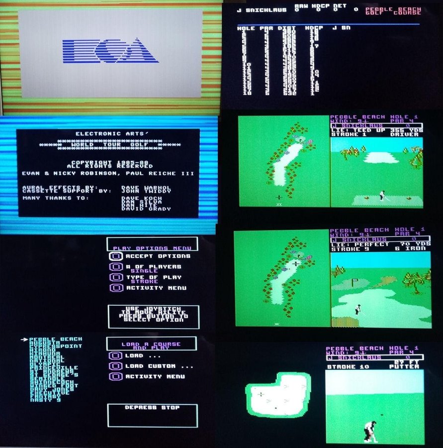 World Tour Golf (Electronic Arts) ->TESTAD<- Commodore 64 / C64 Spel