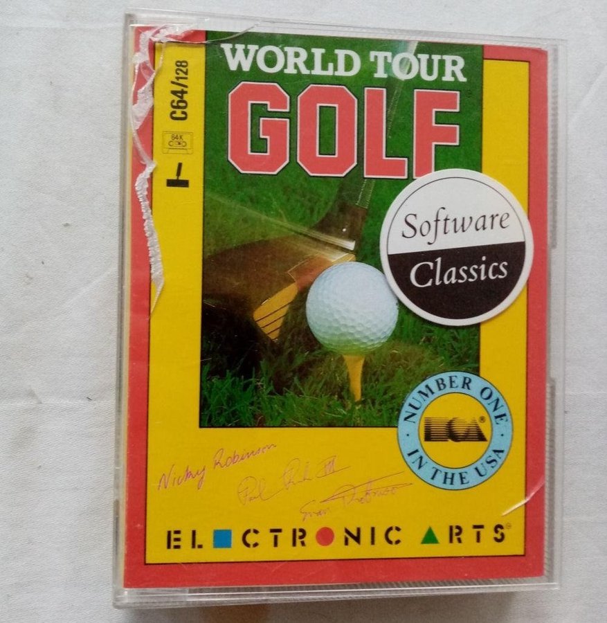 World Tour Golf (Electronic Arts) ->TESTAD<- Commodore 64 / C64 Spel