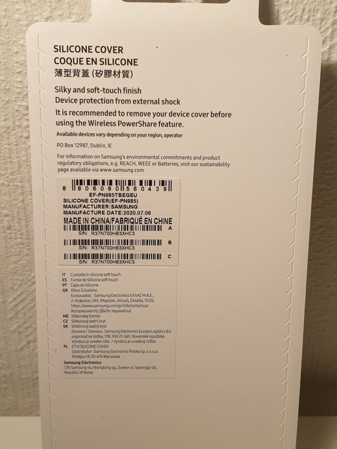 Original Samsung Galaxy Note 20 Ultra 5G Silikonskal (Svart)