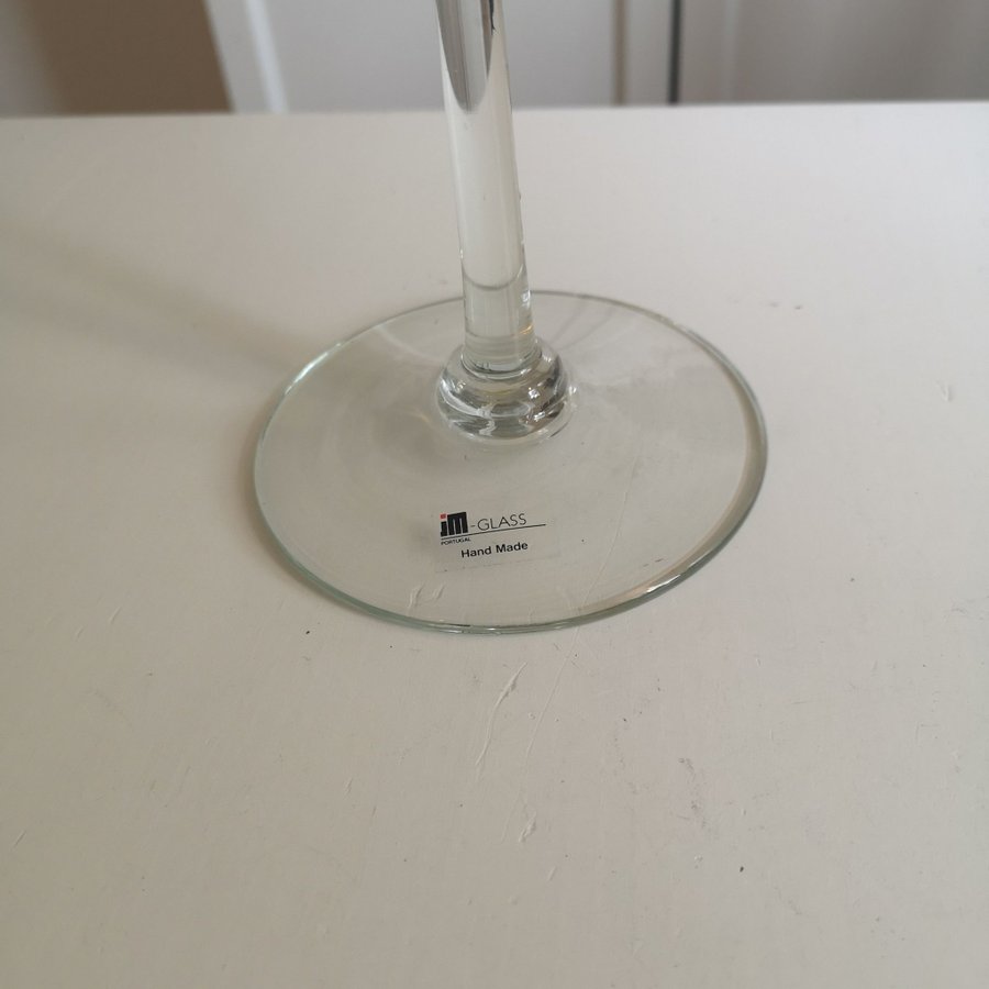 Retro JM glas, hög glas skål på fot, 34cm. Fint skick.