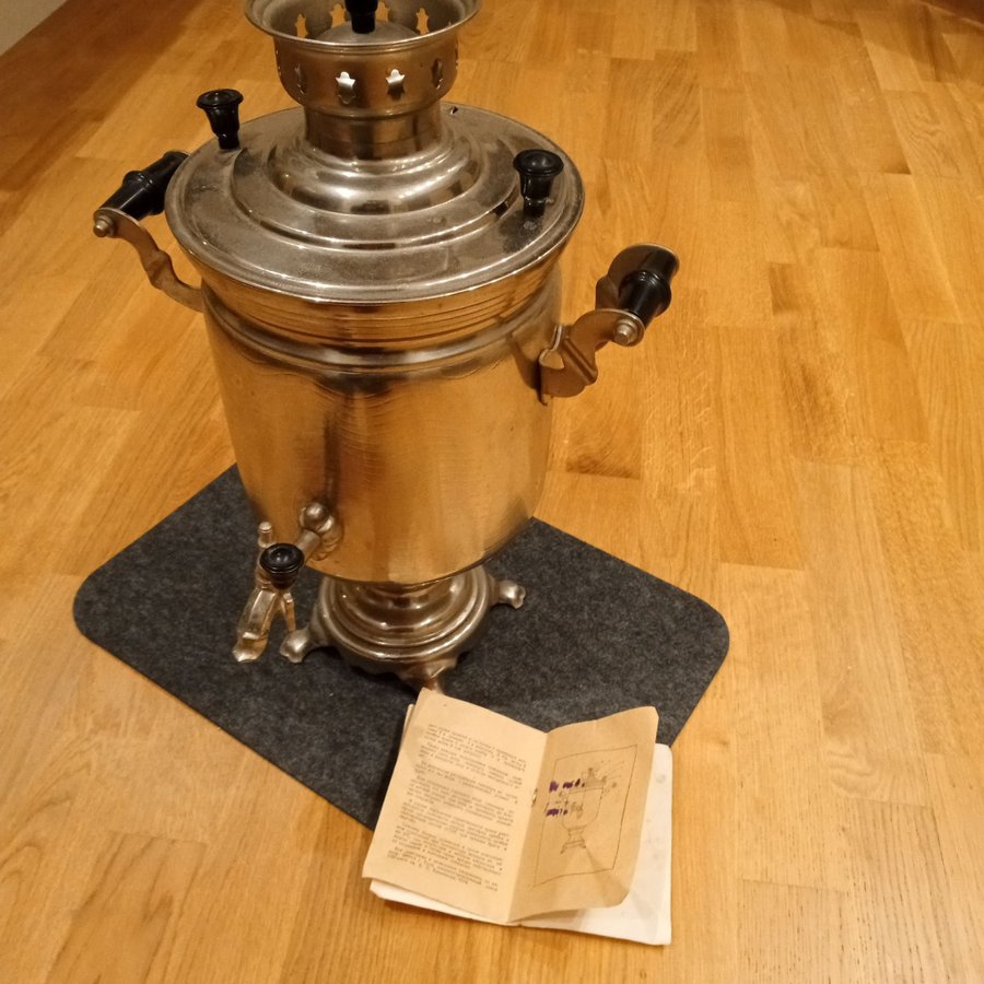 Äldre Samovar 1900 tal Jul Nyår Högtid Glögg Te Kaffe retro nostalgi