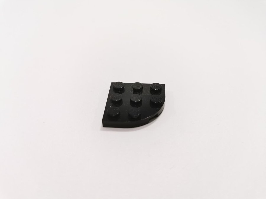 Lego - vinge - plate - hörn - 3x3 - part 30357 - svart