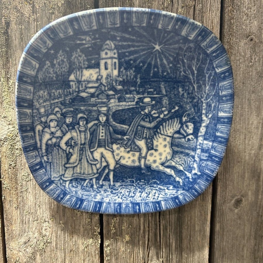 Christmas Rörstrand plate, 1972, Wall hanging plate,