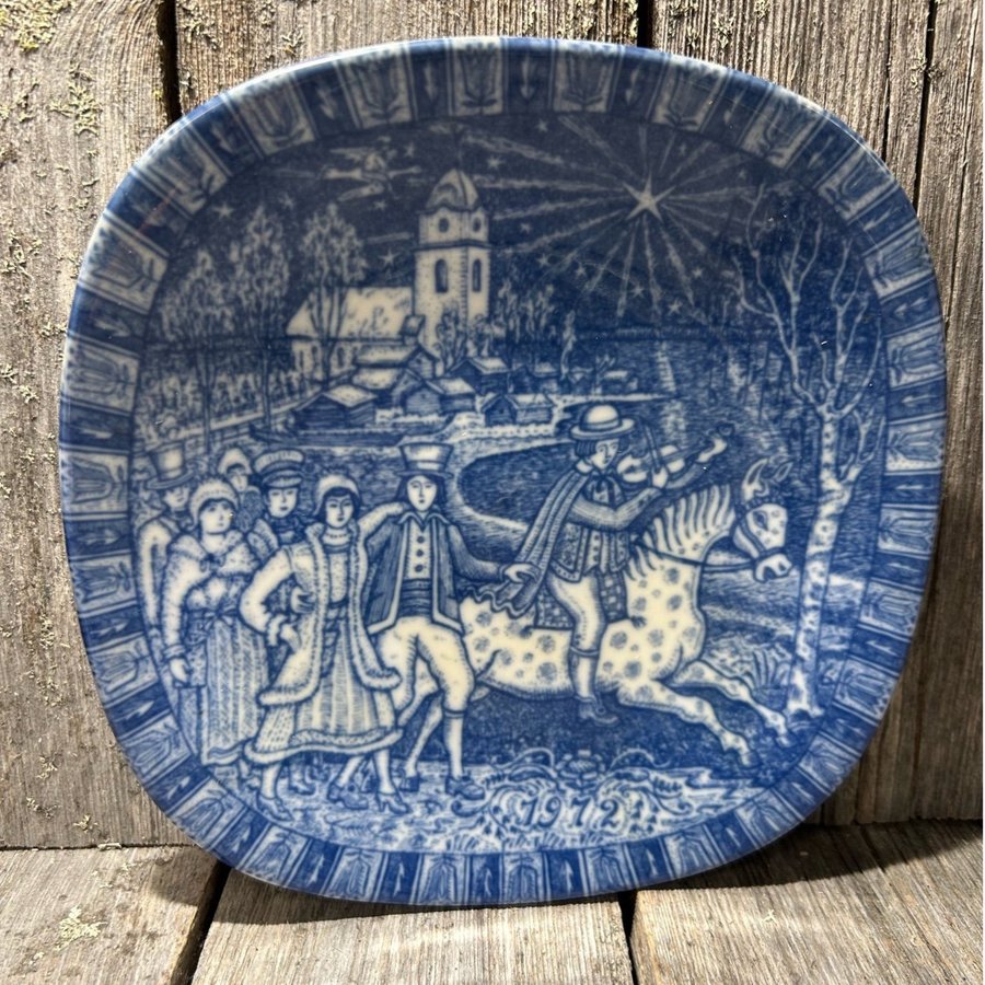 Christmas Rörstrand plate, 1972, Wall hanging plate,