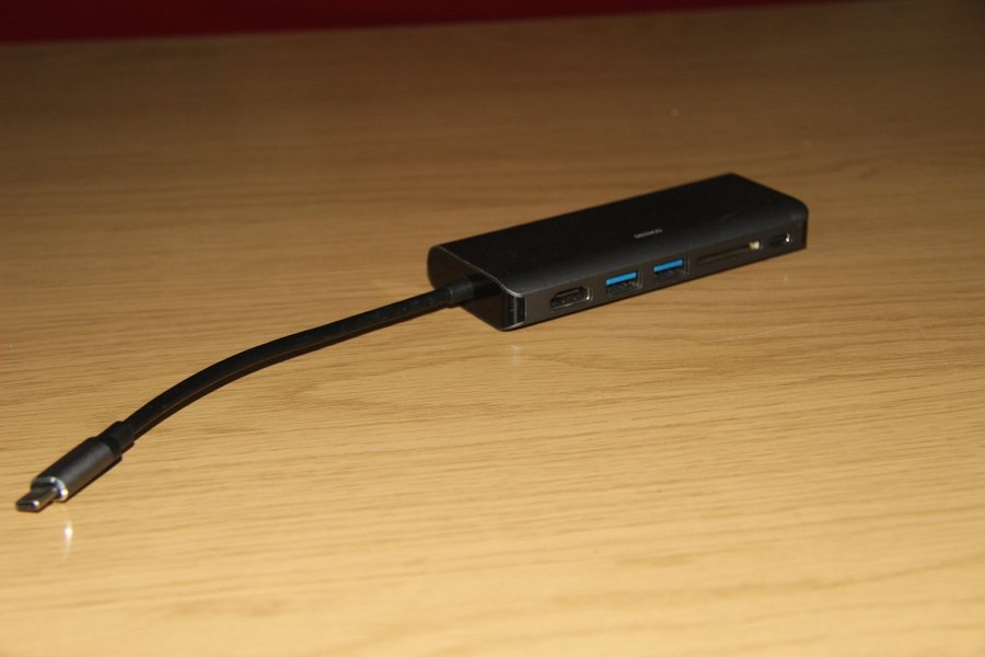 USB-C Hub med HDMI, LAN, SD-kortläsare, USB-A