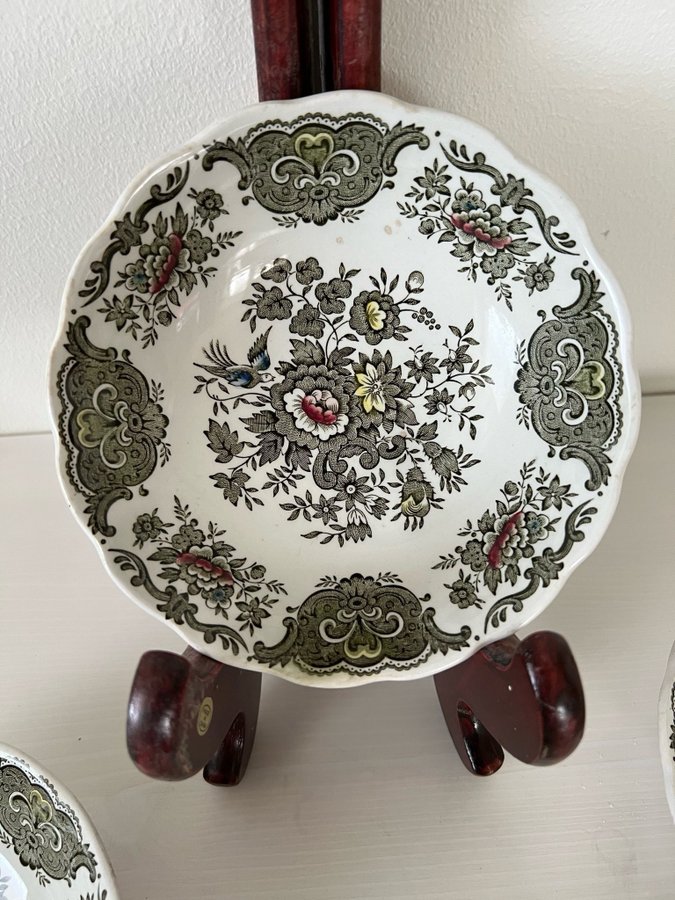 4 st Vintage dessert skålar engelska Staffordshire Ridgeway