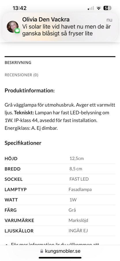 5 st Throne från Markslöjd vägglampa för utomhusbruk