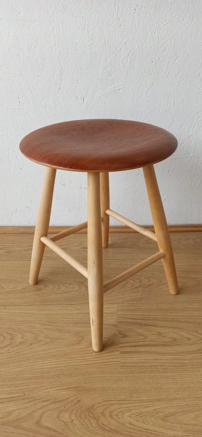 Wooden stool from Sweden, 1960s.