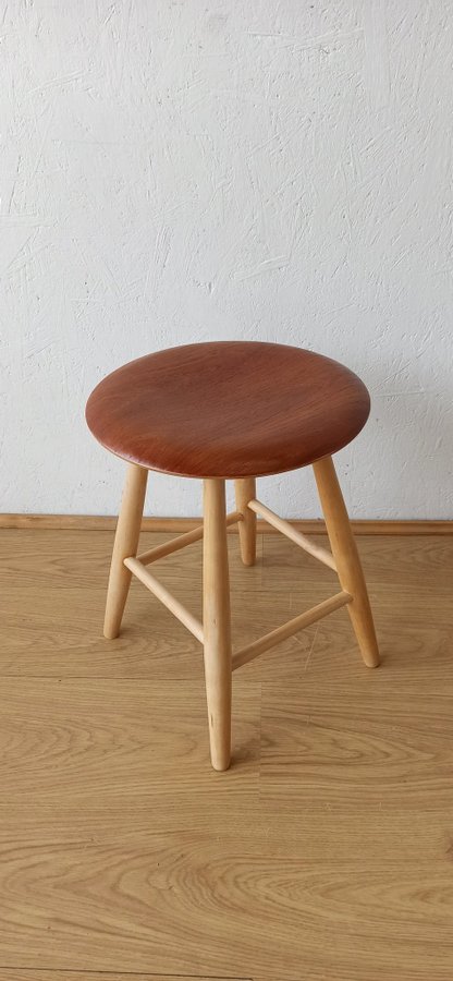 Wooden stool from Sweden, 1960s.