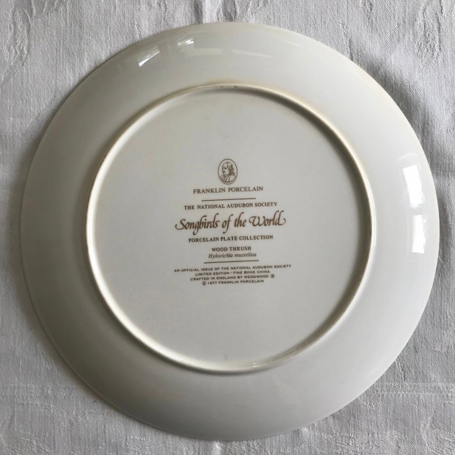 3 st Talrikar Wedgwood Franklin Porcelaim