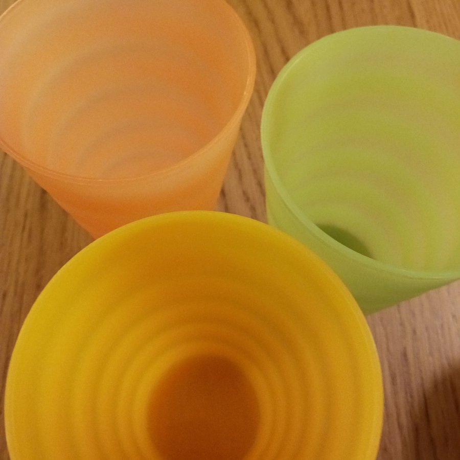 Tupperware glas plast 3 st