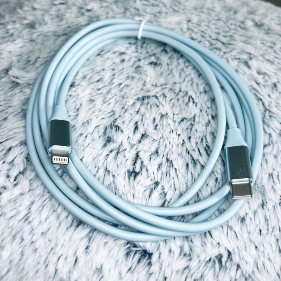 1 st iPhone snabbladdare 2 meter - TYP-C Lightning kabel till iPhone och iPad