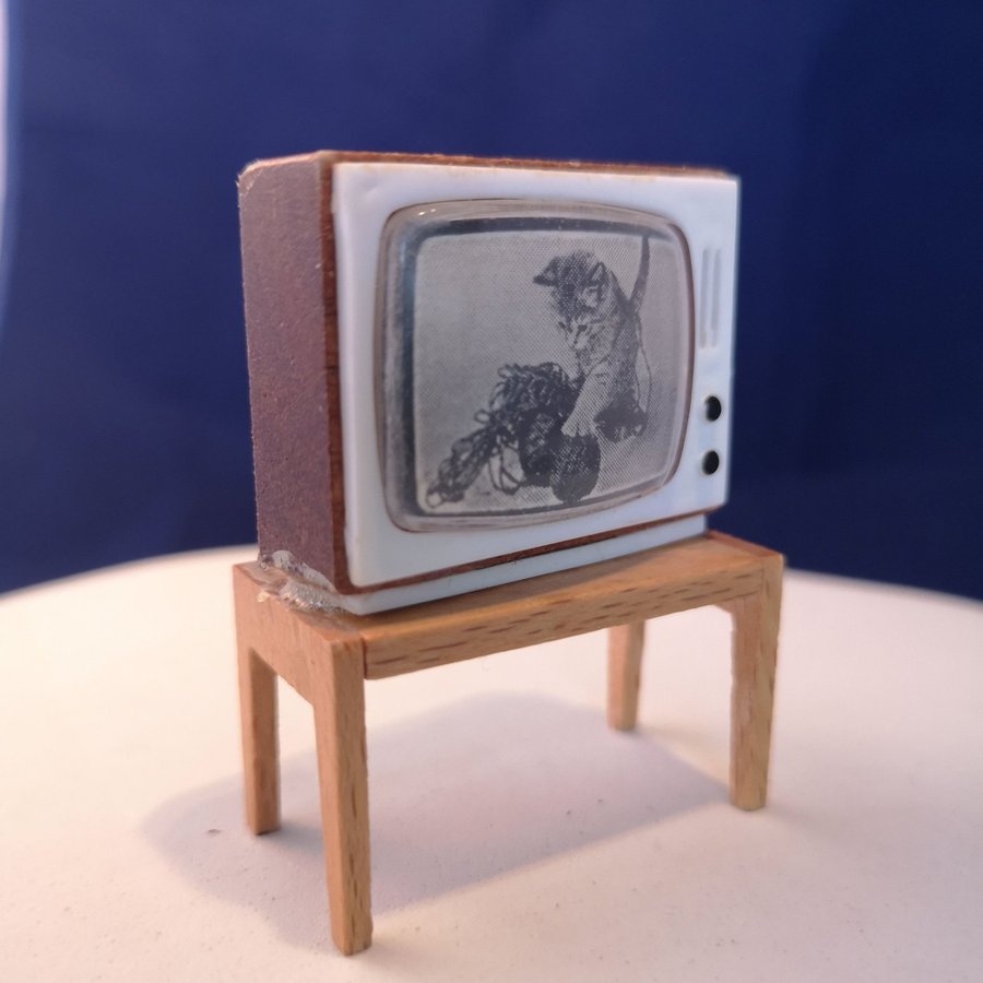 Lundby TV på tvbord 1966 Retro Samlare