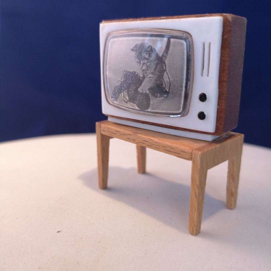 Lundby TV på tvbord 1966 Retro Samlare