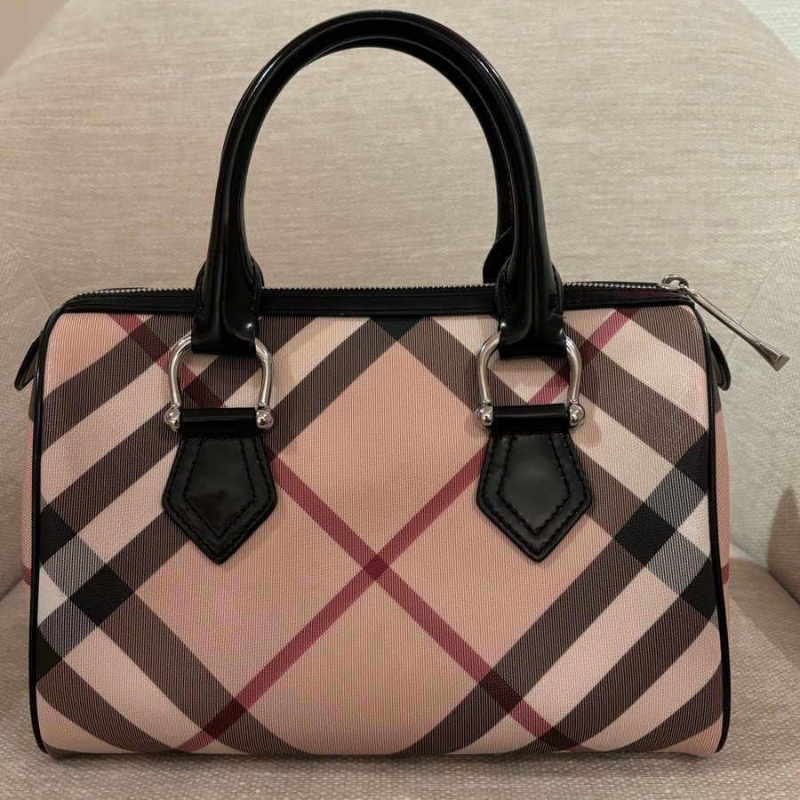 Burberry Nova Check väska / Boston bag