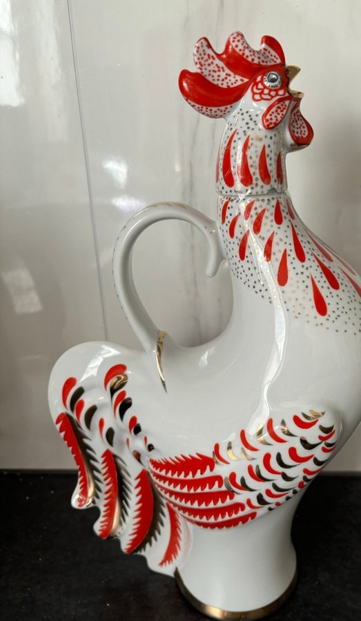 Porcelain Rooster Dekanter Lomonosov