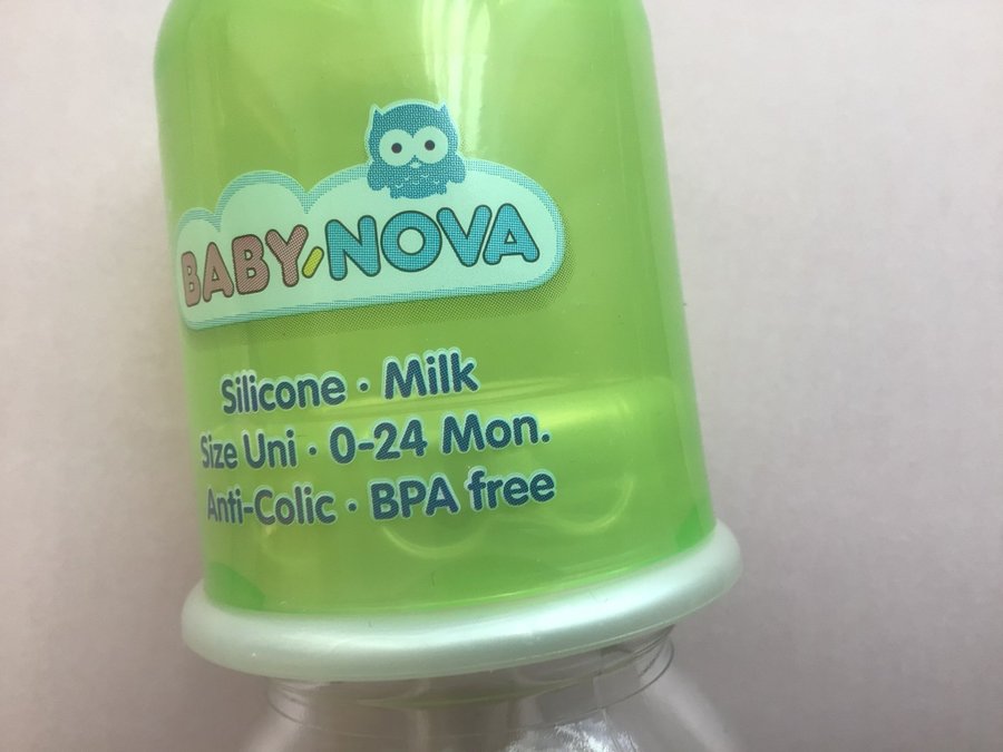 Baby Nova ny nappflaska 240 ml i glas