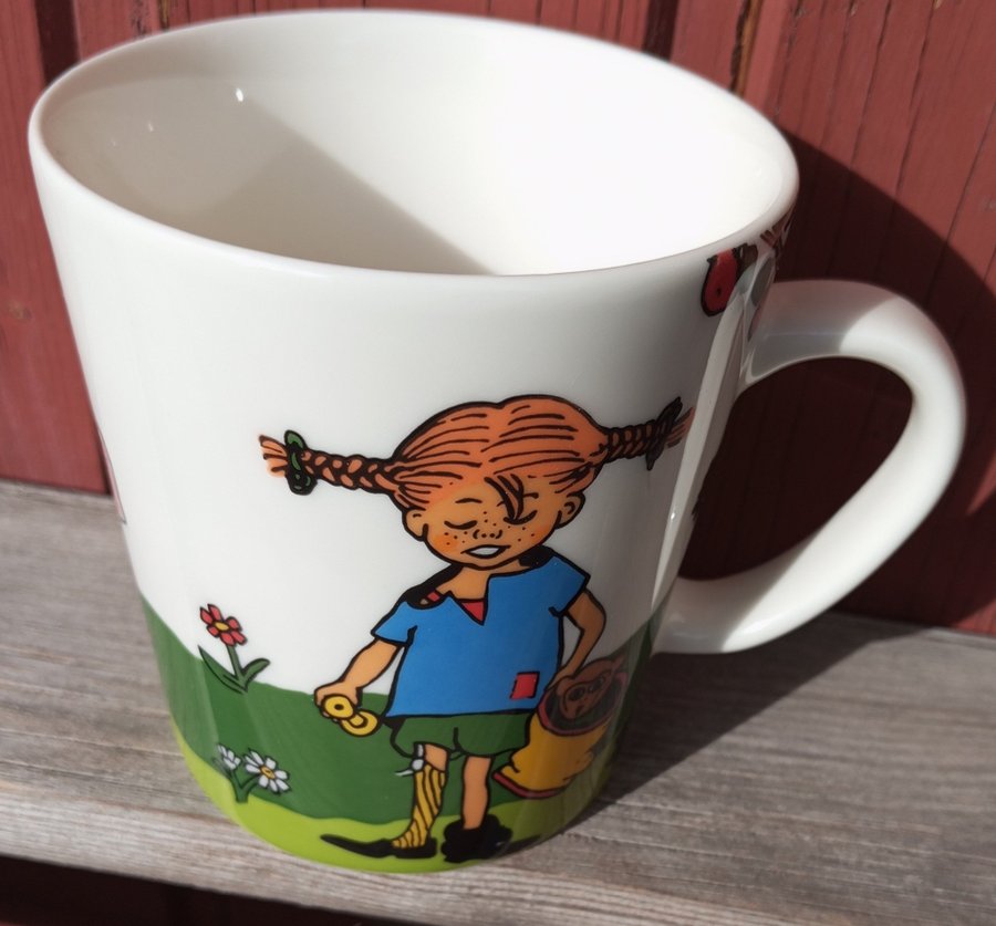 Pippi Långstrump Mugg. Äldre motiv. Sakletare.