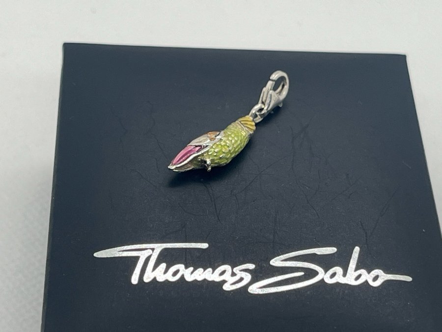 Thomas Sabo Färgrik Fågel, berlock i silver.