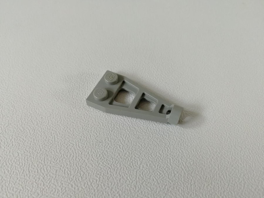 Lego - space - vinge - mod - 1x2 - part 4596 - ljusgrå (old light gray)