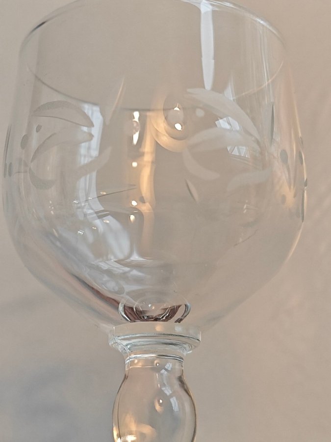 Likör/sherry glas - Slipad dekor - 60-70 tal - 12st